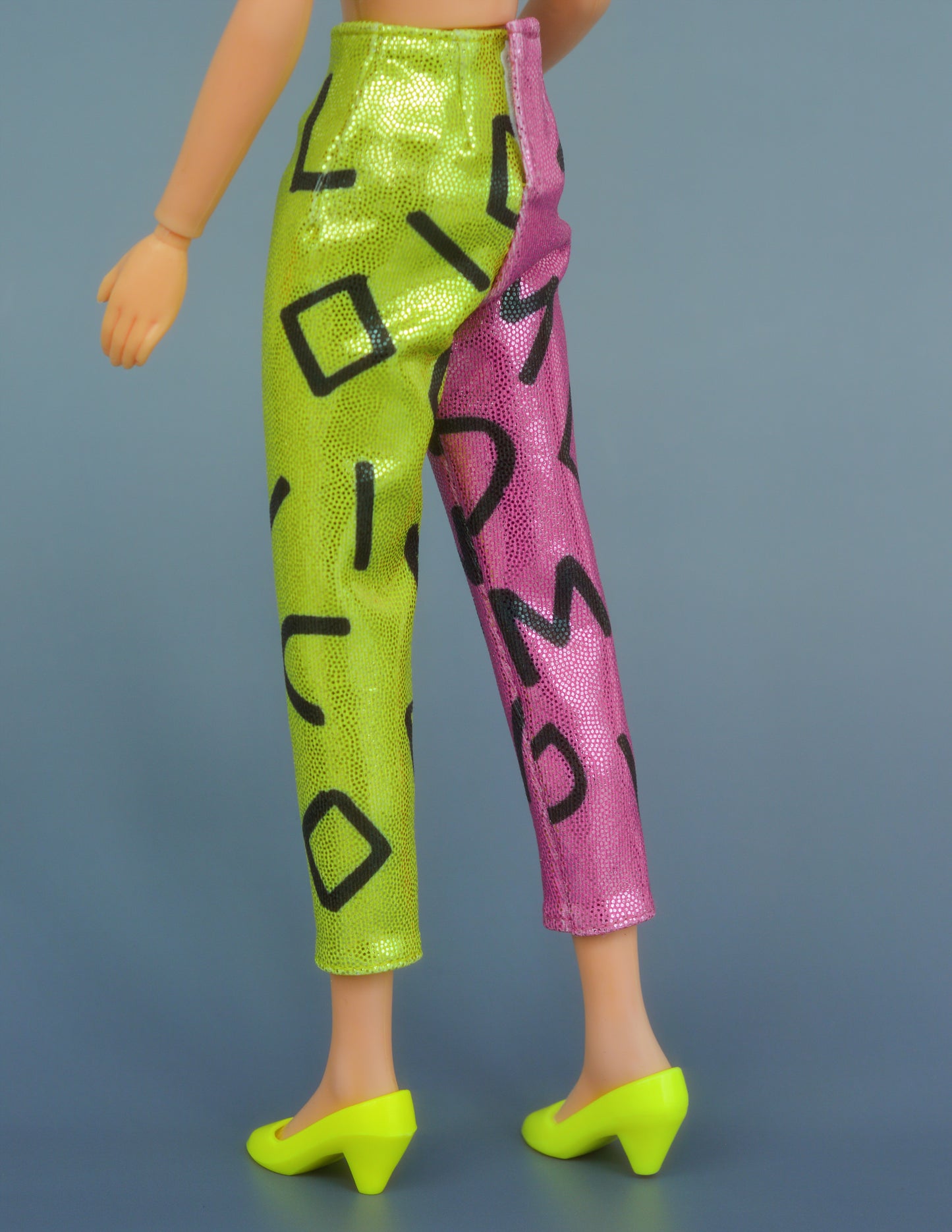 Two-tone print leggings
