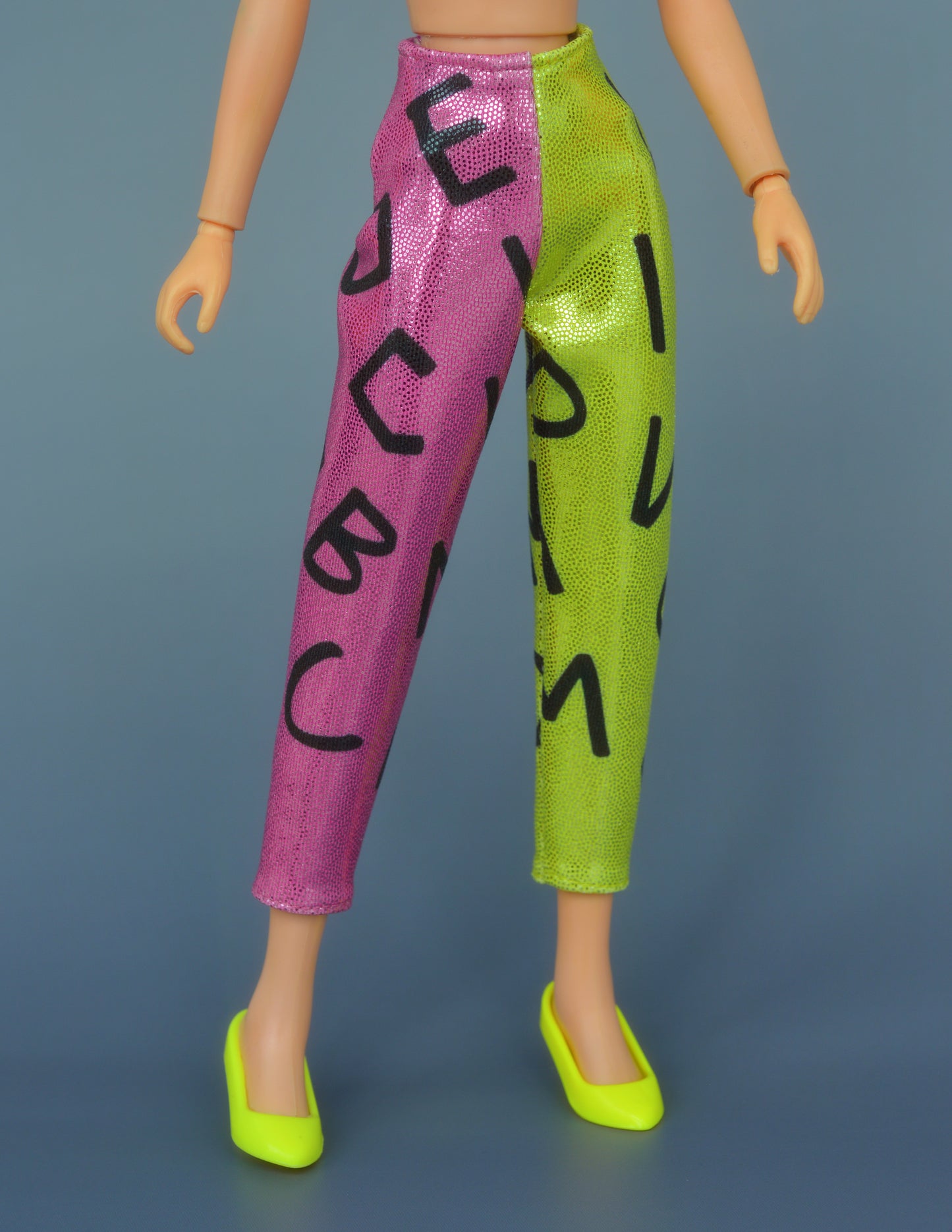 Two-tone print leggings